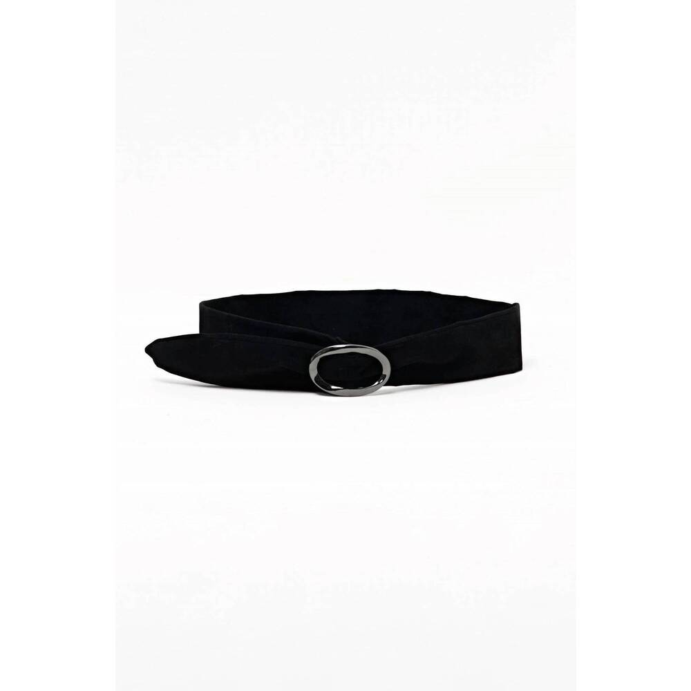 NEW LOLITA women's suede wide belt in black